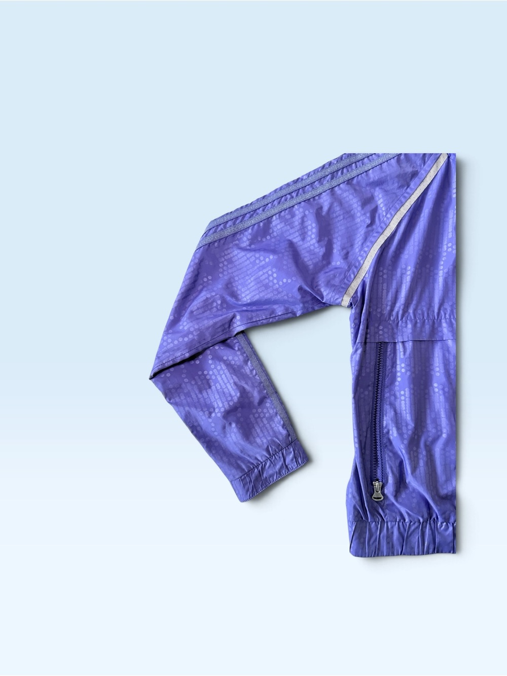 Adidas Women’s Purple Lightweight Track Jacket with White and Silver Accents - Picture 5 of 12
